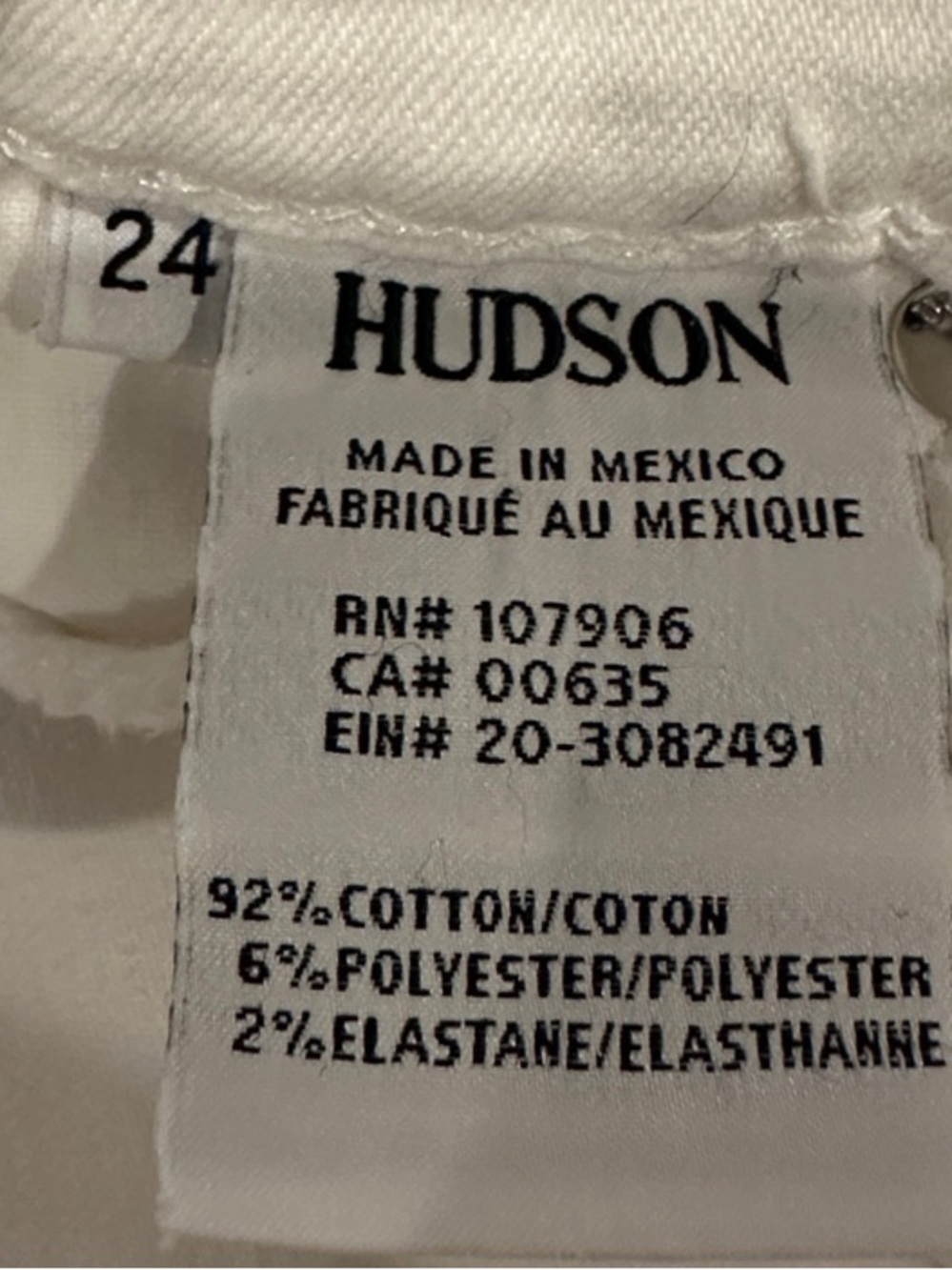 Hudson Jeans White Skinny Women's Denim Niko Midrise - Picture 3 of 5